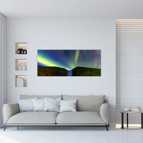 Tablou - Aurora Boreală în Islanda (120x50 cm)
