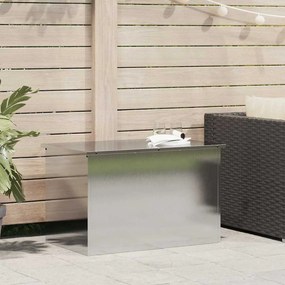 vidaXL Cutie de depozitare exterioară Argintiu 80 x 50,5 x 50 cm Oțel