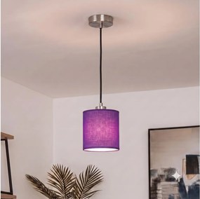 Brilagi - Lustră LED pe cablu NUBILA 1xE27/60W/230V Ø 14 cm negru/violet