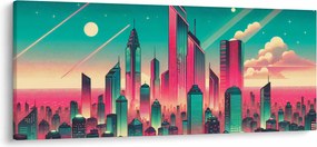 Tablou – Metropolă în stil pop-art (120x50 cm)