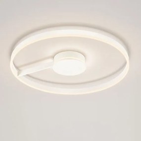 Lustra circulara aluminiu alb LED CCT SIENA 80cm