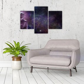 Tablou - Buddha cu florile vieții (90x60 cm)