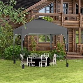 Outsunny Pavilion de grădină Pop-up pliant 2,5 x 2,5 m înălțime reglabilă țesătură Oxford anti UV50+ cadru din oțel sac de transport | Aosom Romania