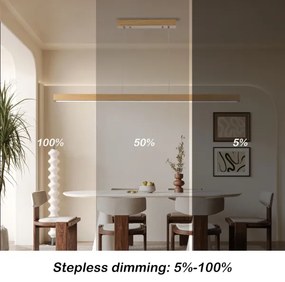 Brilagi - Lustru LED dimabil pe cablu OAK SMART LED/30W/230V Wi-Fi Tuya stejar+telecomandă