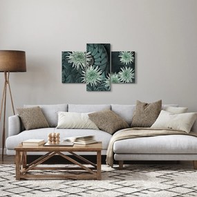 Tablou - Flori verzi (90x60 cm)