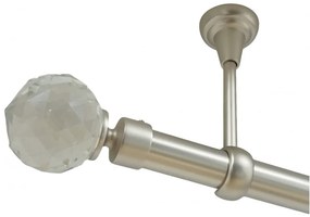 Galerie fara inele tavan KULA CRYSTAL /25 - CROM MAT (Alege marime: 320 cm)
