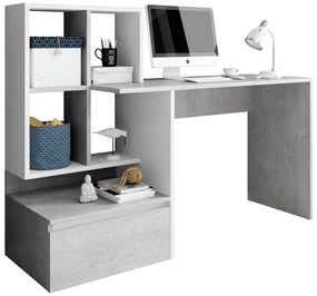 Masa PC, beton/alb mat, NEREO