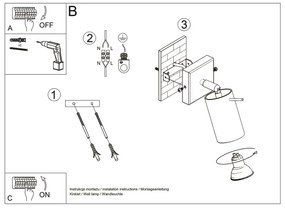 Spot LED de perete ASMUS 1xGU10/7W/230V negru Brilagi