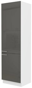 Dulap de bucătărie pentru alimente Lavera 60 DK 210 2F (alb + gri lucios). 1032430