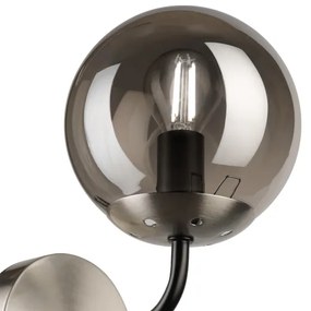 Brilagi - Lampă de perete MALIVA 1xE14/15W/230V crom mat/fumuriu
