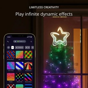 Stea LED RGB dimabilă de Crăciun Twinkly TWTT030SPP-GUSB 76xLED USB Wi-Fi