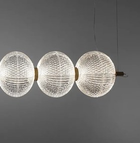 Lustră LED suspendată pe cablu PELLUCID LED/23W/230V auriu/transparent