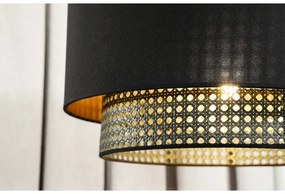 Lustră aplicată BOHO Duolla RATTAN 1xE27/15W/230V d. 45 cm negru