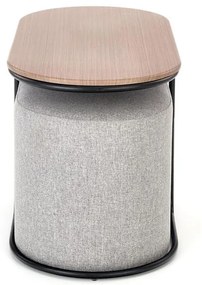 Set masuta cafea si 2 tabureti Pampa nuc/gri