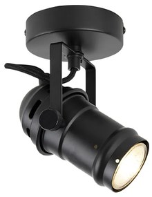 Spotlight industrial negru rotativ și înclinabil fără abajur - Movie