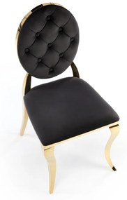 Scaun K556 velvet negru Blu19/auriu