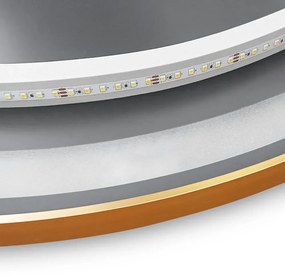 Oglinda LED MMJ Auriu roz periat 80cm, Rea