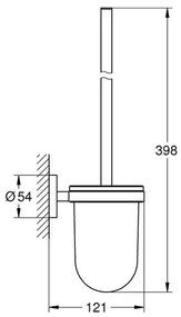 Perie WC Grohe Essentials antracit periat Hard Graphite