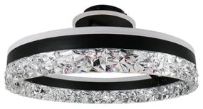 Lustră LED dimabilă aplicată LED/86W/230V 3000-6500K negru + telecomandă