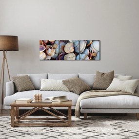 tablou cu scoici (cu ceas) (90x30 cm)