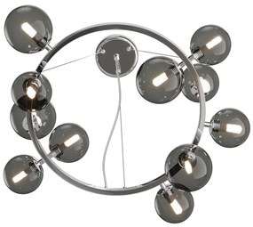 Lustra moderna design deosebit cu 11 de surse de lumina Dallas crom