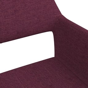 Scaune rotative de bucatarie, 2 buc, violet, material textil 2, Violet