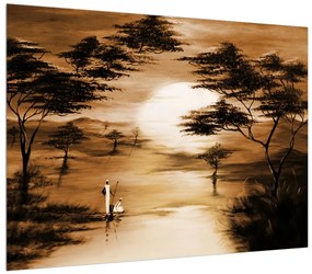 Tablou cu peisaj african (70x50 cm), în 40 de alte dimensiuni noi
