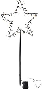 Decorațiune luminoasă neagră de Crăciun Spiky – Star Trading