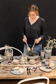Räder Vaza mica din ceramica Culoare Gri, APERO