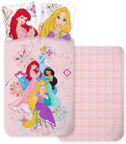 Prințesele Disney Bloom husa pentru așternuturi 140×200cm, 70×90 cm