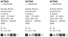 Mini Stalp LED iluminat exterior decorativ, IP65, NITRO H 23,7cm