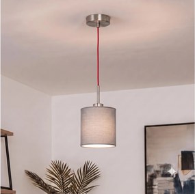 Brilagi - Pendul LED pe cablu NUBILA 1xE27/60W/230V Ø 14 cm roșu/gri deschis