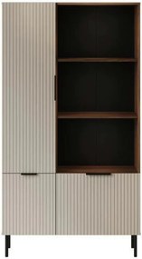Biblioteca ALMERA TYP4, nuc/casmir, PAL laminat, 90x42x165 cm