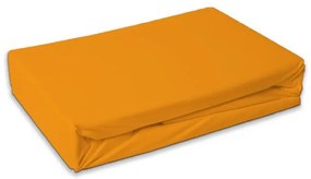 Colorat Orange Cearșaf portocaliu din frotir cu elastic 60x120 cm