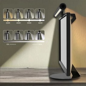 LED iluminare tactilă reglabilă monitor 42 cm, 5W, 5V, 3000-6000K, negru