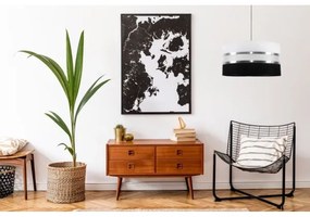 Lustră pe cablu CORAL 1xE27/60W/230V alb-negru