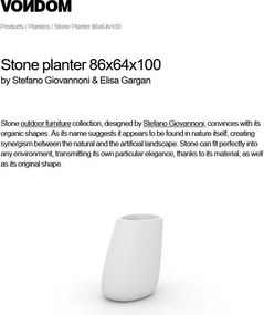 Ghiveci plante, flori design decorativ modern pentru amenajari interioare si exterioare, STONE PLANTER 55010R Vondom