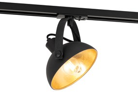 Spot pe șină industrial negru, cu interior auriu - Iconic Magnax