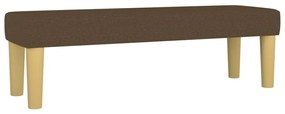 Pat box spring cu saltea, maro inchis, 140x200 cm, textil Maro inchis, 140 x 190 cm, Design cu nasturi