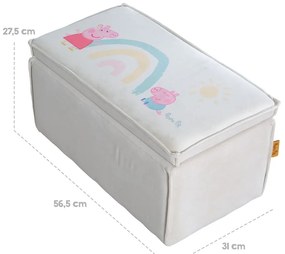 Bancă de copii albă Peppa Pig – Roba