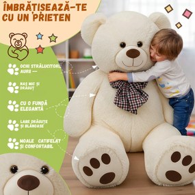 Urs mare de pluș BENY, 100cm, crem Monzana
