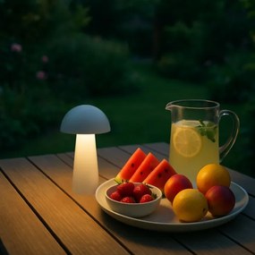 Rabalux 76037 - Lampă LED de exterior MIREO, dimmer tactil, 1,5W/5V, IP44, 1200 mAh, USB, albă