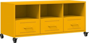 vidaXL Dulap TV, galben muștar, 100,5x39x43,5 cm, oțel