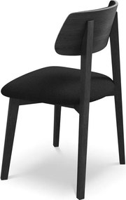 Scaun de dining negru din lemn masiv Niu – Makamii