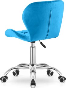 OFERTA Fotoliu de birou albastru regal AVOLA VELVET II. calitate