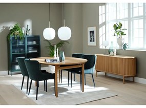 Masă de dining extensibilă cu aspect de lemn de stejar 100x190 cm Carno – Unique Furniture