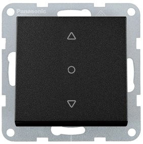 Intrerupator jaluzele 10A, IP20, Negru, Panasonic Karre Plus 55
