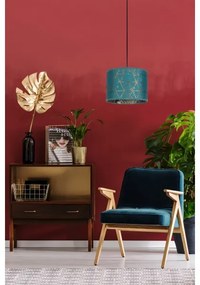 Lustră pe cablu REZO 1xE27/60W/230V turcoaz