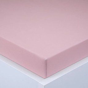 decoDoma Cearşaf cu elastic jersey EXCLUSIVE roz prăfuit 90 x 200 cm