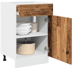 vidaXL Dulap inferior cu sertar “Lyon” lemn vechi 50x46x81,5cm